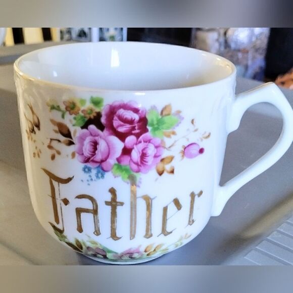 JAPAN MUGS MOTHER AND FATHER PORCELAIN LARGE - Picture 6 of 10